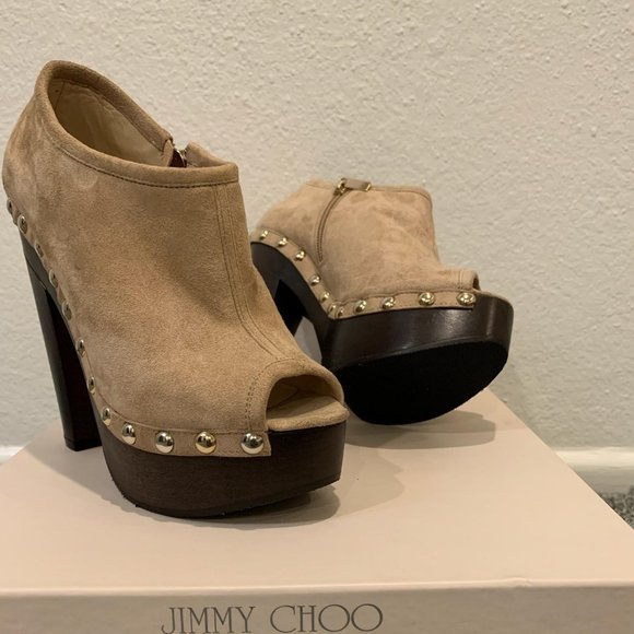 jimmy choo peep toe booties